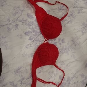 Victoria's Secret Red Push Up Bra Size 34B